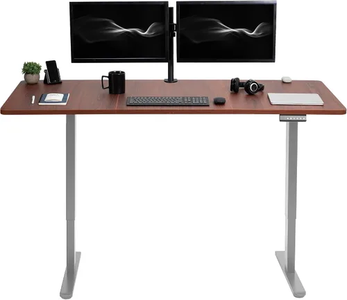 Vista 75 de VIVO DESK-KIT-E2B1B - Escritorio eléctrico de pie con motor doble, ajuste de altura de memoria, serie E2B, marco negro superior negro, DESK-KIT-E2B1B