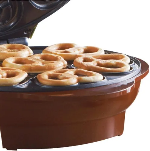Vista 5 de Brentwood Mini máquina para hacer pretzel antiadherente, verde (paquete de 3)