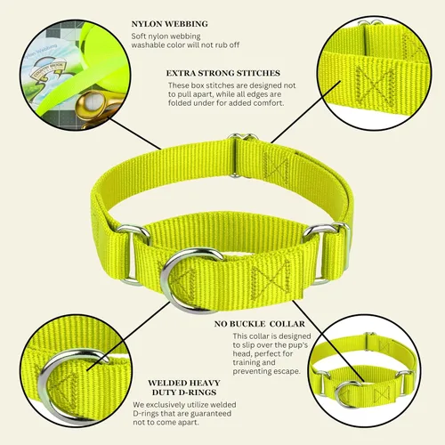 Vista 7 de Country Brook Petz - Collar Martingale para perro - Collar de entrenamiento resistente sin hebilla - Collar para perros de servicio para todos