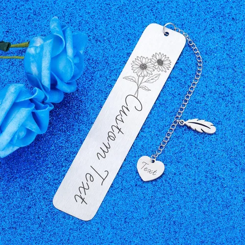 Vista 4 de Regalos de cumpleaños personalizados para mujeres, marcadores de flores de nacimiento para mujeres, hijastra, hijastras, amigas, mejores amigas