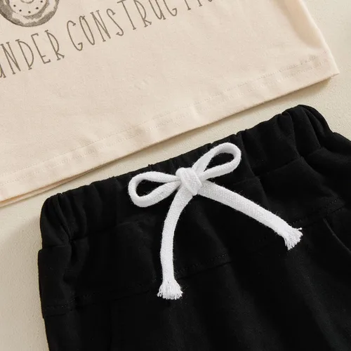 Vista 6 de Sduydiosy Ropa de verano para bebé niño, Big Brother en construcción, camisetas de manga corta, pantalones cortos, lindos trajes para recién nacidos