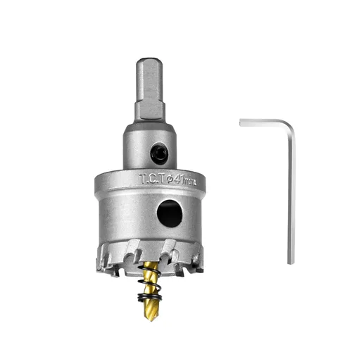 Vista 16 de SALI Kit de sierra perforadora TCT de 1 pulgada (1.024 in) con punta de carburo de tungsteno con broca piloto chapada en titanio para metal, acero