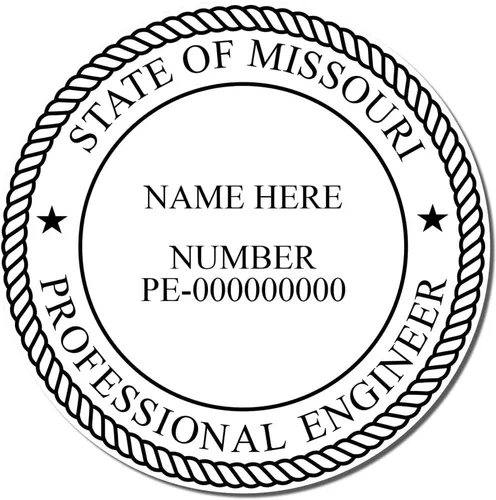 Vista 4 de MaxLight - Sello de ingeniería de Missouri de pretinta, aprobado por la tabla, sello de polietileno para ingenieros de Missouri, tamaño 1-3/4