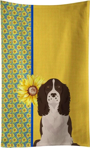 Vista 179 de Caroline's Treasures WDK5313KTWL - Toalla de cocina con diseño de girasoles de verano, color negro y tostado, Airedale Terrier, toalla de mano