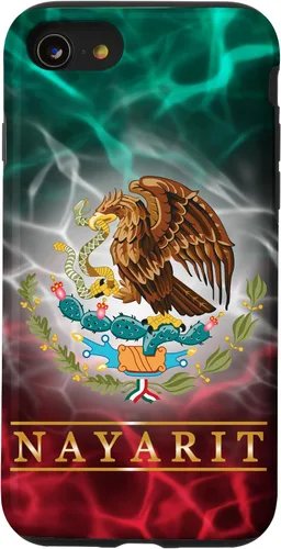Vista 18 de Funda para iPhone 16 Nayarit con la bandera de México, funda orgullosa de las raíces mexicanas