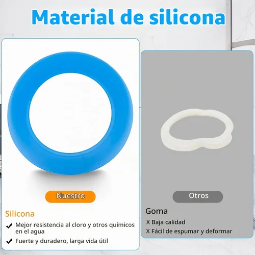 Vista 5 de Sello de válvula de descarga para inodoros American Standard y Eljer, material de silicona mejorado 7301111-0070A repuesto de piezas de inodoro