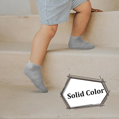 Vista 7 de Calcetines antideslizantes con agarre para bebés, niñas y niños, calcetines tobilleros para niños de 6 meses a 7 años, 12 pares