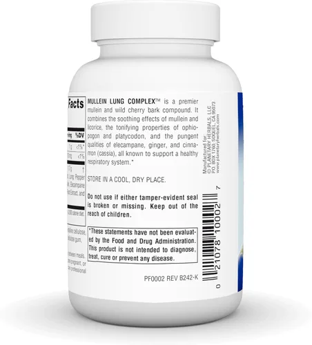 Vista 4 de Planetary Herbals Mullein Lung Complex 90 Tabletas
