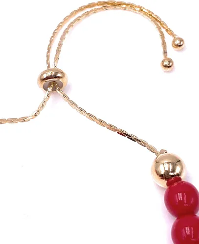 Vista 9 de Pulsera de cuentas de cristal rojo de San Benito con azabache auténtico y azul con protección contra el mal de ojo, M, Vidrio