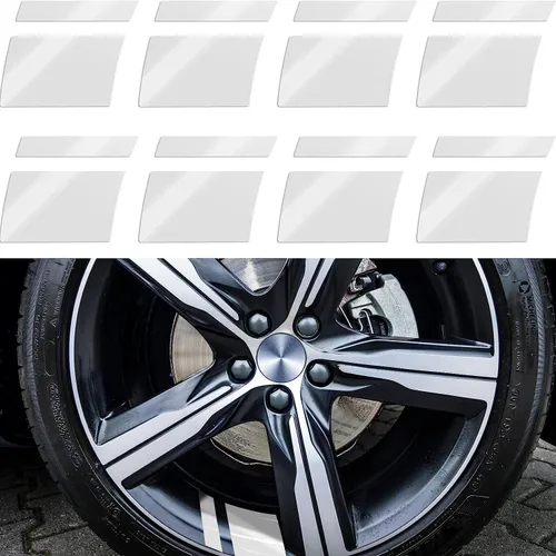 Vista 6 de 8 calcomanías reflectantes para llantas de coche, calcomanías reflectantes para automóvil, calcomanías de rayas para llantas de 18 a 21 pulgadas