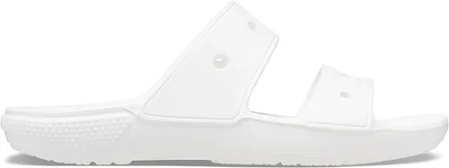 Vista 6 de Crocs Sandalias clásicas unisex de dos correas para adultos, Blanco