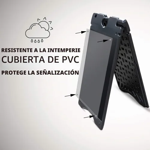 Vista 3 de Jumbl Letrero con marco A de 22 x 28 pulgadas, superficie de visualización grande para exteriores, con protector de letrero de PVC resistente a