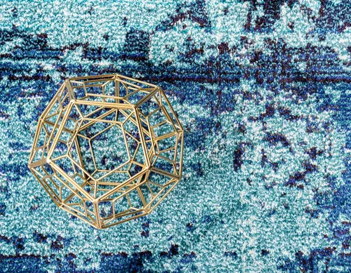 Vista 5 de Unique Loom Medici Collection - Alfombra tradicional vintage botánica azul (2' 2 x 3' 0)