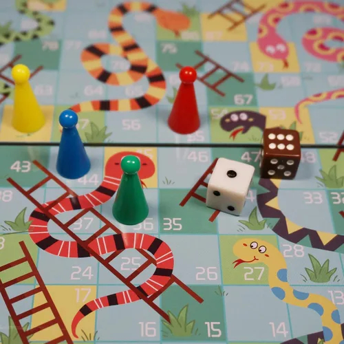 Vista 5 de Mini juego de mesa de serpientes y escaleras de 7.9 pulgadas, juego de mesa magnético de viaje, juguetes divertidos para la familia/regalo para niños