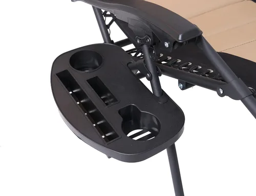 Vista 8 de BTEXPERT Silla reclinable plegable acolchada de gran tamaño con gravedad cero, color negro y marrón