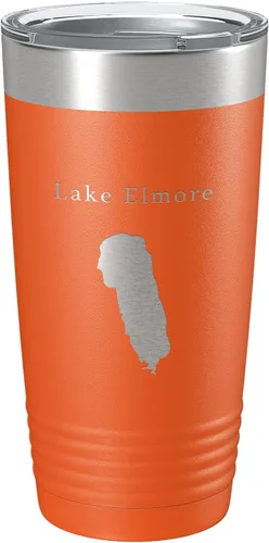 Vista 9 de Lake Elmore Map Tumbler Travel Mug Insulated Laser Engraved Coffee Cup Vermont 20 oz Black