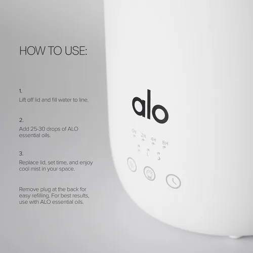 Vista 3 de ALO - Juego de difusor Aura y aceites esenciales, humidificador de niebla fría con 6 aceites esenciales, paquete de aromaterapia para dormitorio