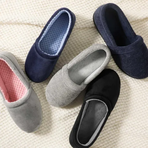 Vista 5 de ULTRAIDEAS Grace - Pantuflas para mujer con espalda cerrada, mocasines de espuma viscoelástica con suela de goma