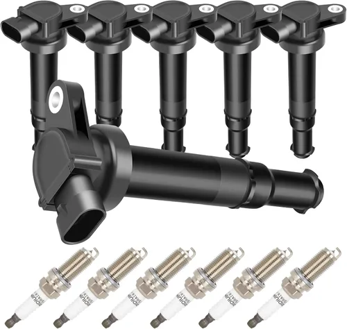 Vista 2 de Bobinas de la bobina de ignición y bujías UF554 del iridio para Kia 2006 2007 Optima 2.7L V6