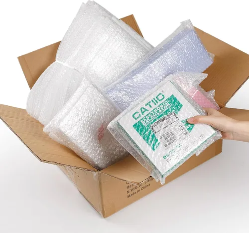 Vista 7 de 100 bolsas de burbujas transparentes, 8 x 12 pulgadas, bolsa de burbujas para embalaje y envío, bolsas protectoras de burbujas de doble capa
