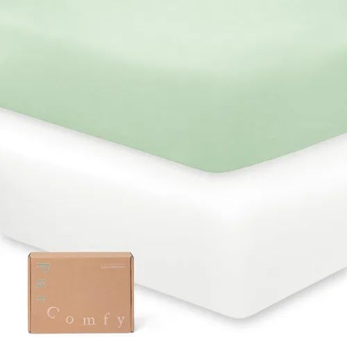Vista 9 de Graco Pack N Play Sheets - Sábanas de viscosa prémium para cuna, bolsillo profundo de 5 pulgadas, paquete de 2 sábanas neutrales para niños y niñas