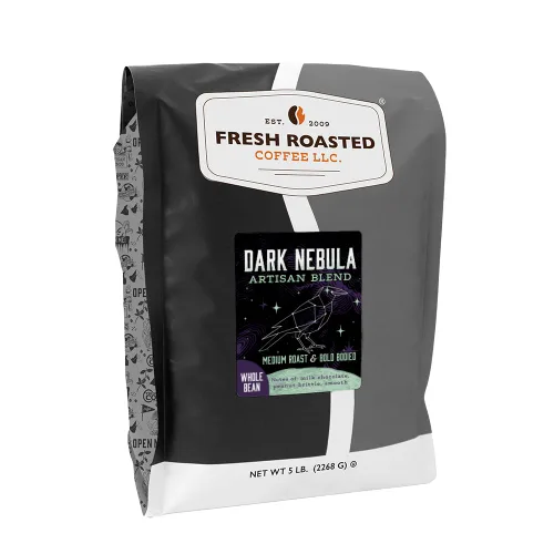 Vista 9 de Fresh Roasted Coffee, Blackbeard's Revenge, 12 onzas, tostado medio, Kosher, grano entero