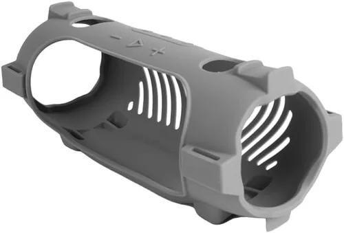 Vista 7 de Funda protectora de silicona para JBL Charge 6, funda suave para altavoz Charge6, funda protectora de viaje fácil de transportar con correa Gris