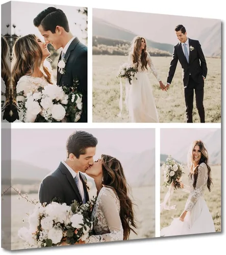 Vista 8 de LZIMU Impresiones en lienzo de collage con tus fotos, multiimágenes personalizadas para pared, collage personalizado, regalos de fotos, decoración