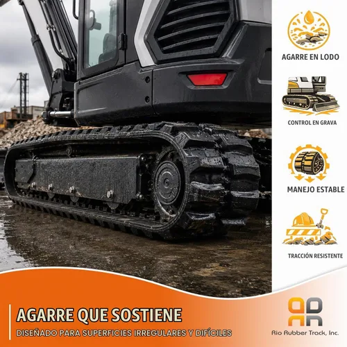 Vista 5 de 2 pistas de goma 300x52.5x92 hechas para Bobcat E42