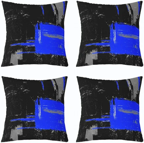 Vista 5 de Juego de 2 fundas de almohada abstractas de 16 x 16 pulgadas para niños, niñas, adolescentes, decoración de dormitorio, moderna a rayas, decoración