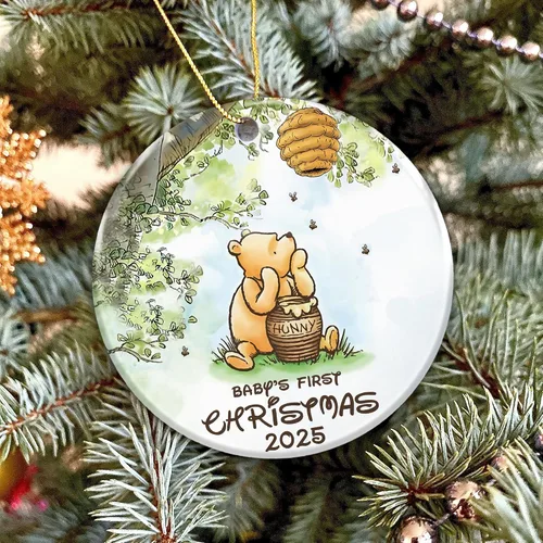 Vista 3 de Adornos de Primera Navidad del Bebé 2025 Adorables Decoraciones del Primer Árbol de Navidad del Bebé Recién Nacido 2025, Regalo de Recuerdo