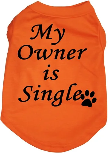 Vista 8 de Petitebella My Owner is Single Puppy - Camisa para perro (negro/morado, XS)