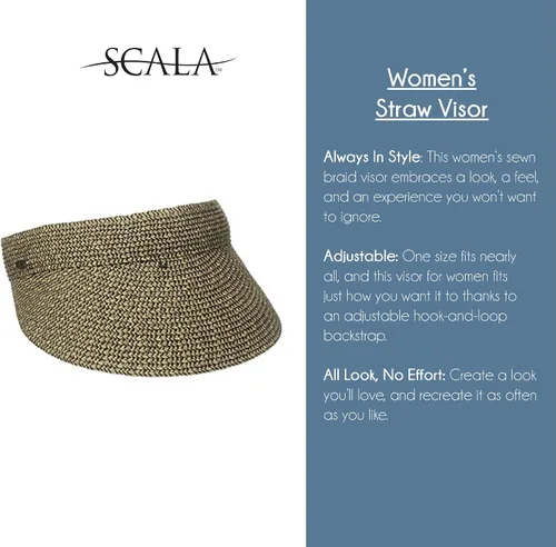 Vista 5 de Scala Visera de papel trenzado para mujer