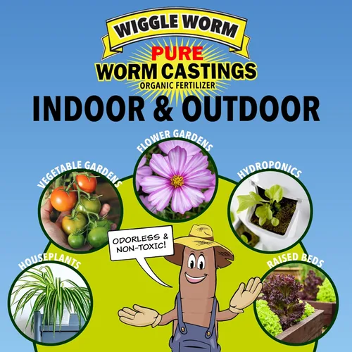 Vista 7 de Wiggle Worm Fertilizante de Humus de Lombriz 100% Puro Orgánico Denso en Minerales, 30 libras - Mejora la Fertilidad del Suelo y la Aireación