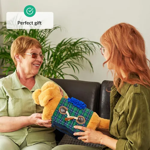 Vista 2 de Muff y manta para ancianos Manta antiestrés para demencia Productos de demencia para ancianos Regalo y actividades para personas mayores