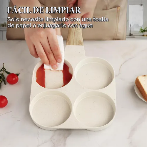 Vista 6 de GiPP Sartén Antiadherente para Freír Huevos, Sartén para Tortilla Antiadherente de Granito de 4 Tazas para Desayuno, Sartén para Panqueques
