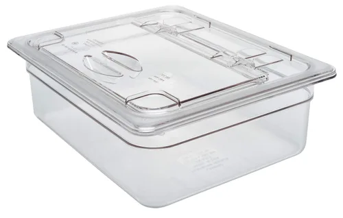 Vista 2 de Cambro 20CWL 135 Clear Camwear Medio Tamaño Sólido Alimentos Pan FlipLid