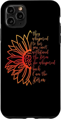 Vista 11 de Funda para iPhone 14 She Whispered I'm Strong Feminist Girl Woman Power Storm