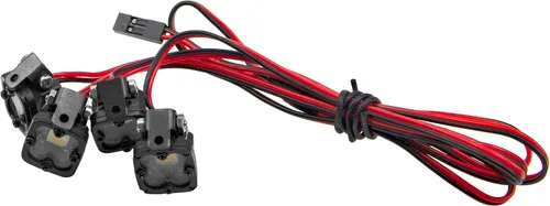 Vista 2 de Luz LED para parachoques de control remoto con cubierta cuadrada compatible con Traxxas TRX-4 Axial SCX10 90046 D90 CC01 Wraith Redcat Gen8 1/10 RC