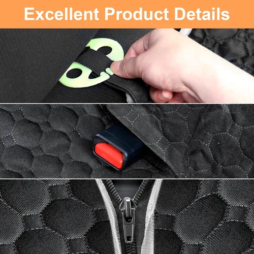 Vista 9 de Mancro Funda de asiento de automóvil para perro para asiento trasero, 2026 mejorada 600D, resistente, impermeable y resistente a los arañazos