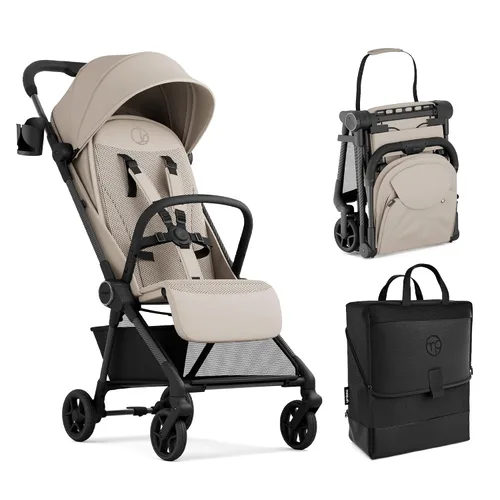 Vista 10 de Mompush Nexis - Cochecito de viaje ligero de fibra de carbono, equipaje de Negro