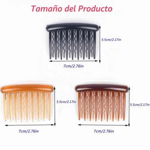 Vista 2 de 18 peines de plástico para dientes de pelo, accesorios para el cabello fino