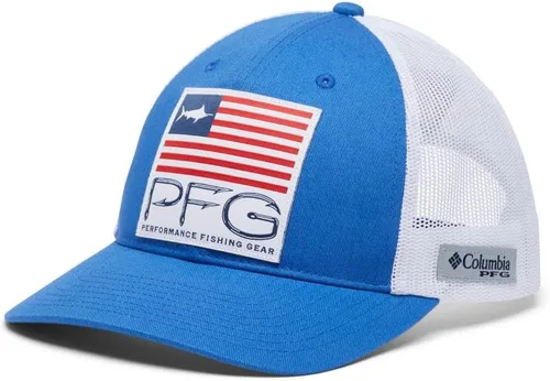 Vista 9 de Columbia Parche PFG Trucker Snap Back Placa de matrícula gris frío/Tx