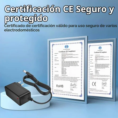 Vista 3 de Adaptador de fuente de alimentación de 24 V 0.5 A CC 100-240 V CA a CC 24 voltios 500 mA cable de alimentación convertidor con enchufe de 0.217 x