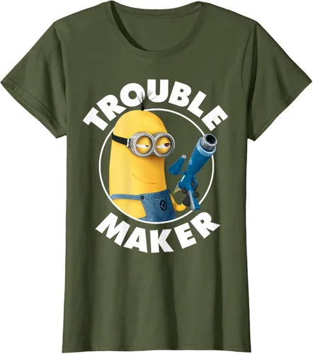 Vista 78 de Despicable Me Minions Kevin Fabricante de Problemas Gráfico Camiseta Negro