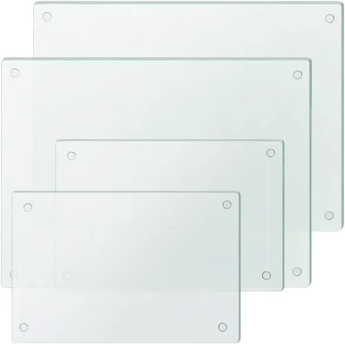 Vista 11 de Murrey Home Juego de tablas de cortar de vidrio para encimera de cocina, tablas de cortar de vidrio templado aptas para lavavajillas, pequeña Mármol