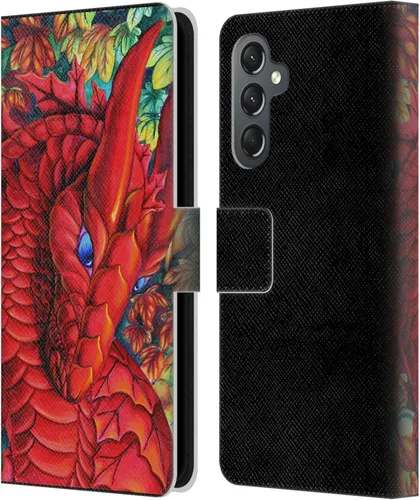 Vista 242 de Head Case Designs Officially Licensed Carla Morrow Galactic Entrancement Dragons Leather Wallet Case Compatible with Samsung Galaxy A07 4G