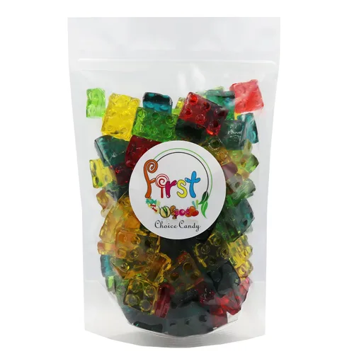 Vista 3 de FirstChoiceCandy Caramelos de gomitas jugosas de arcoíris 3D (bloques de construcción 3D, 2 libras)