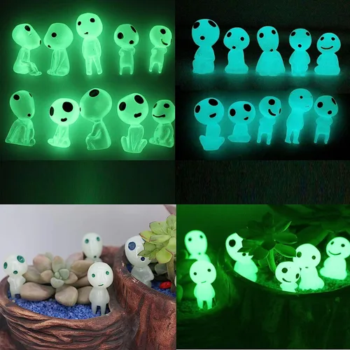 Vista 5 de Accesorios de jardín de hadas, rellenos de huevos de Pascua que brillan en la oscuridad, decoración de extraterrestres en miniatura para micro