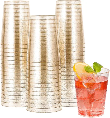 Vista 11 de JOLLY CHEF Vasos de plástico desechables transparentes de 8 onzas, paquete de 200 vasos de plástico transparente resistentes perfectos para bodas